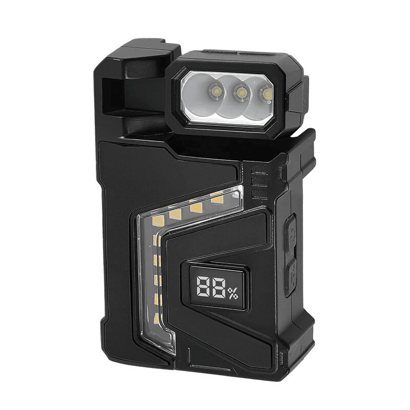Rechargeable Mini Keychain Flashlight with Magnetic COB Work Light