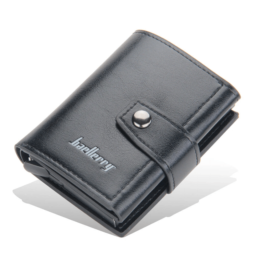 RFID Blocking Trifold Wallet with Auto Pop Up Card Holder Coin Pocket and Money Clip