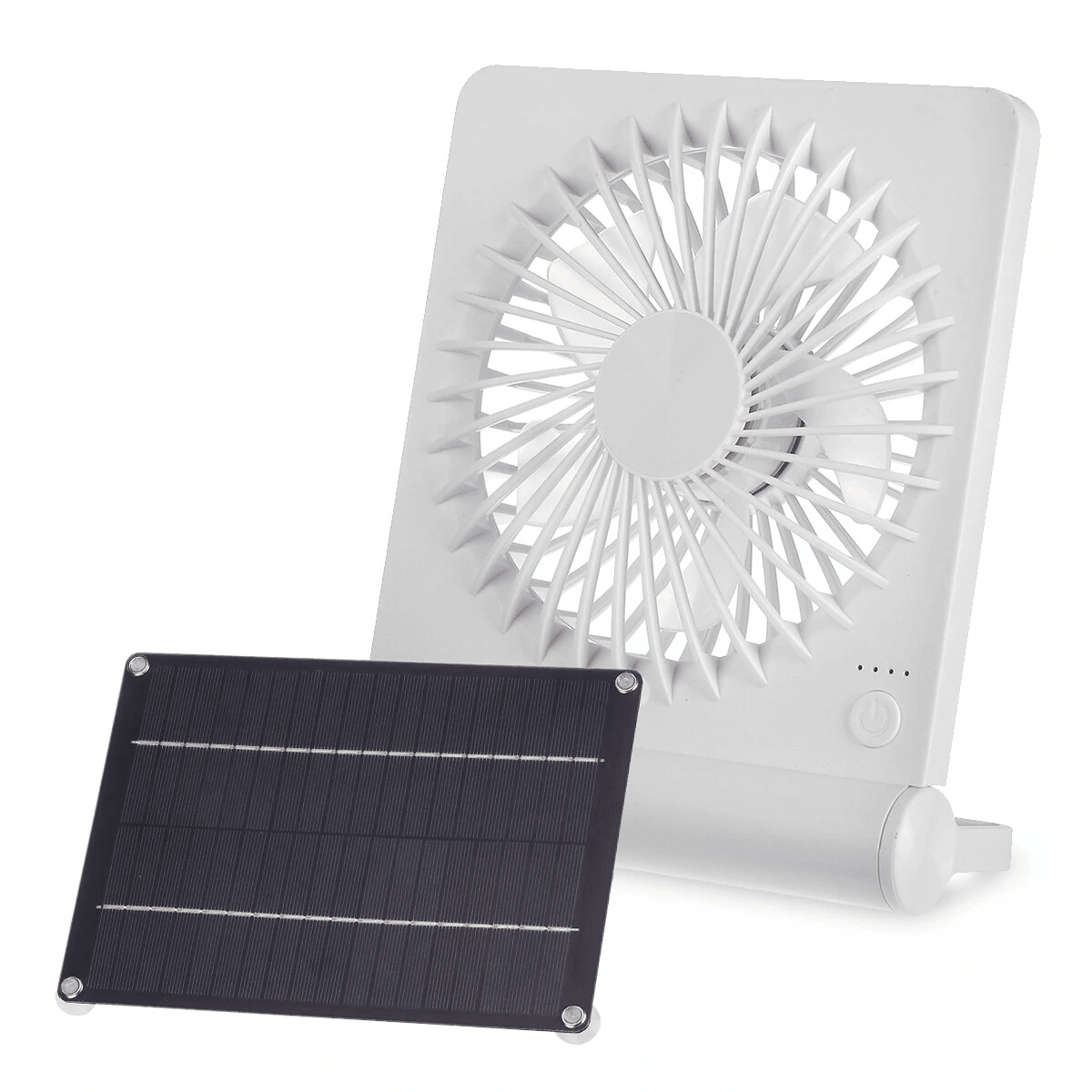 Portable Rechargeable Solar Fan with Speed Cooling for Camping Travel and Home