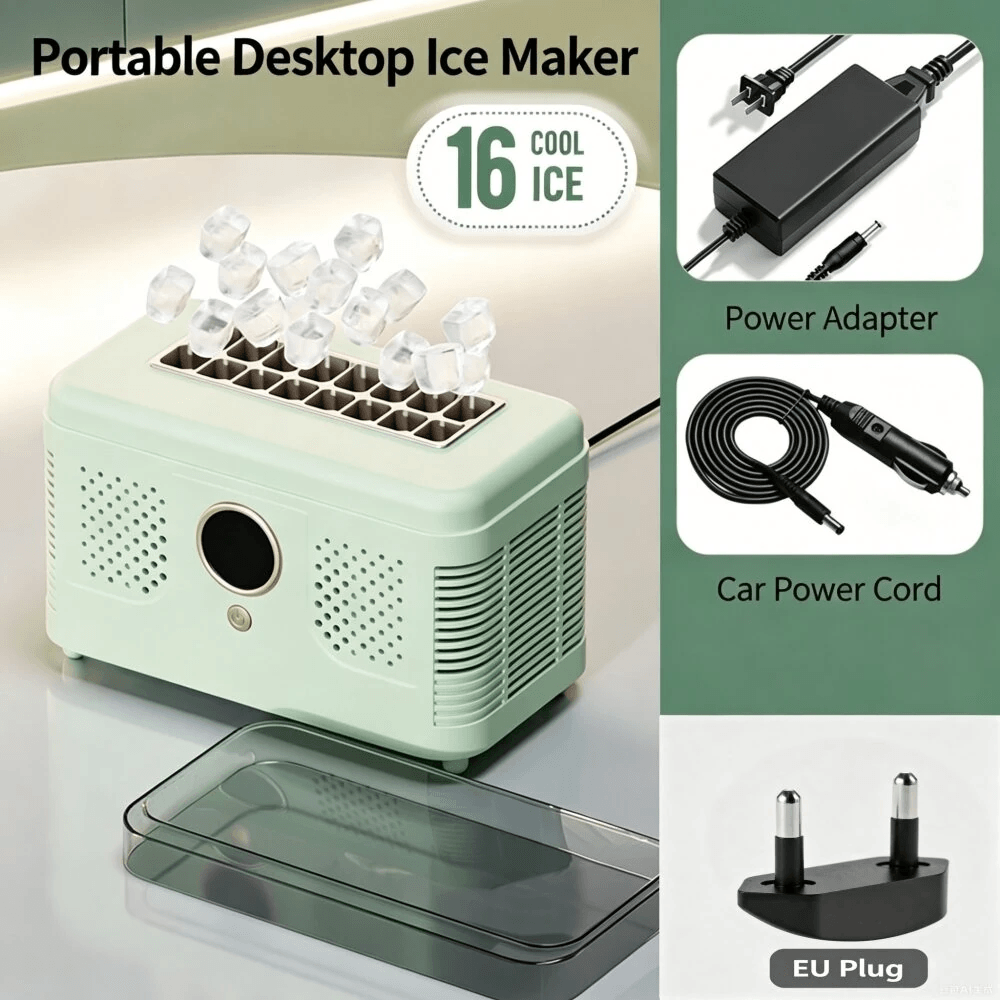 Portable Countertop Ice Maker with Cube Fast Ice Making
