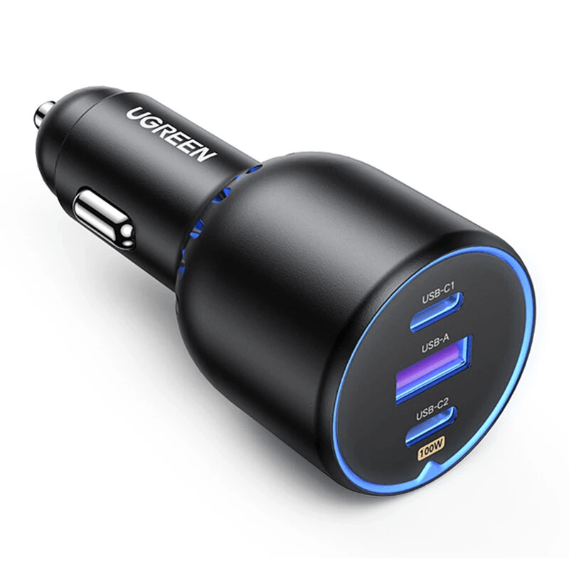 Fast Car Charger with USB C PD and USB A Ports