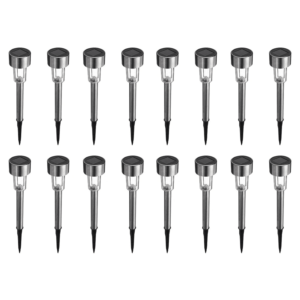 LED Solar Garden Lights Stainless Steel Outdoor Pathway Lights