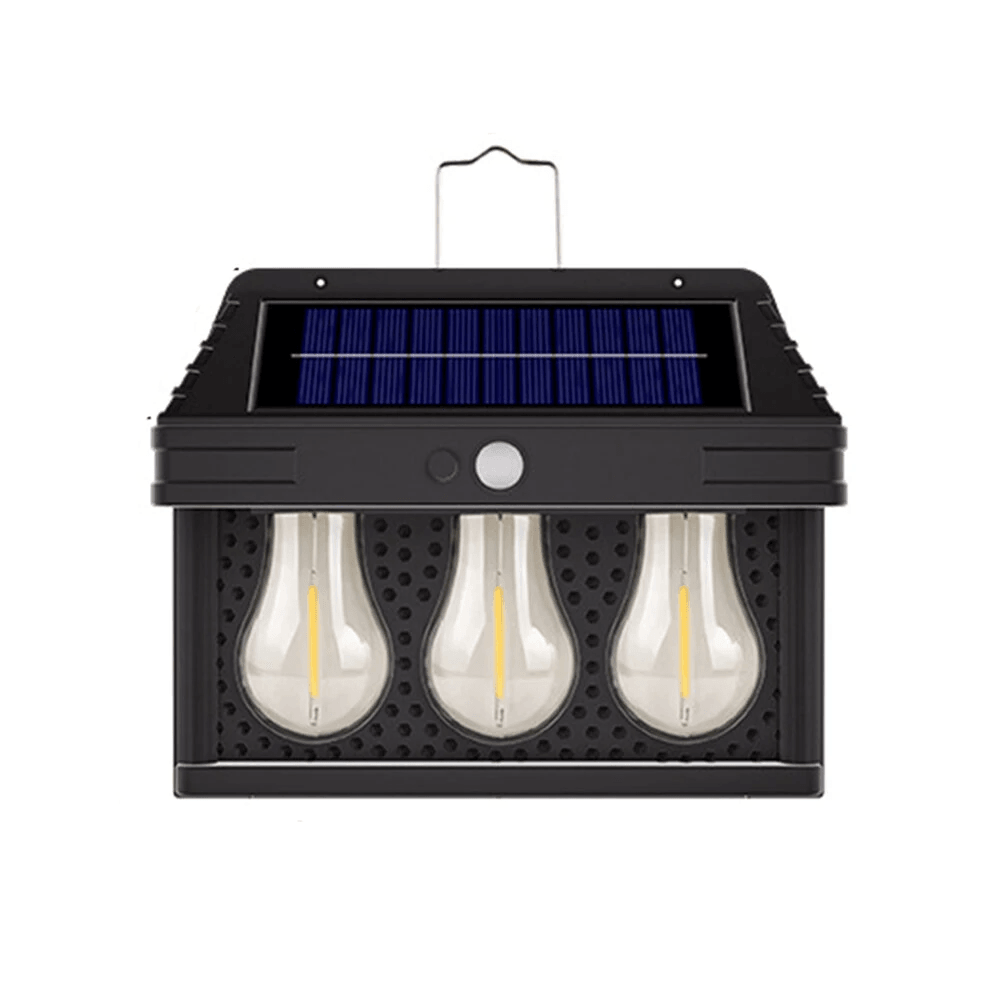 Solar Wall Light with Motion Sensor Warm Light Modes Outdoor Garden Lamp