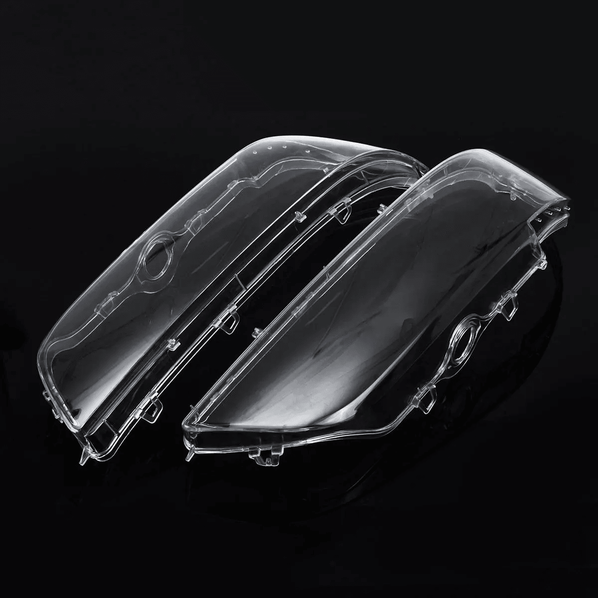 Clear Headlight Lens Cover Pair for Facelift ABS Front Left and Right