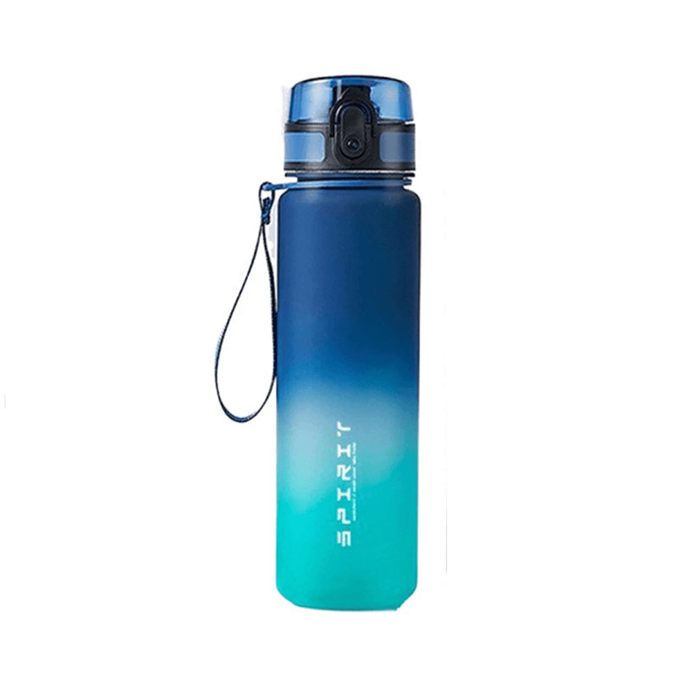 Large Capacity Sports Water Bottle with Motivational Quotes and Leak Proof Design