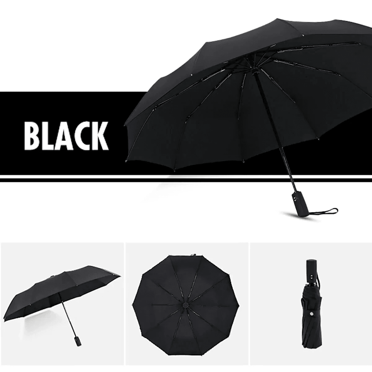 Fully Automatic Double Layer Wind Resistant Folding Umbrella