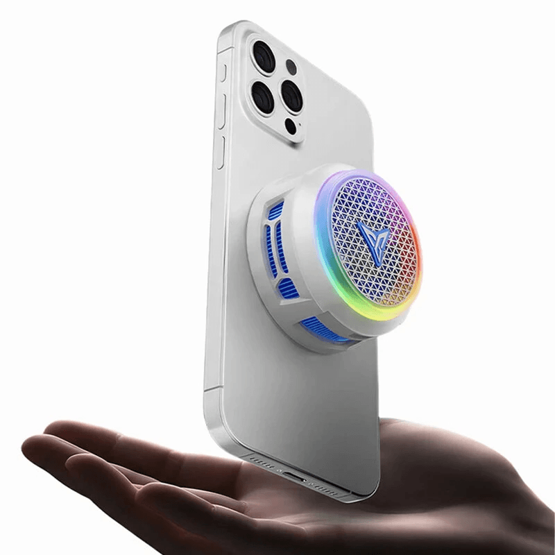 Magnetic Phone Cooler with Smart Temperature Control RGB Lighting and Low Noise