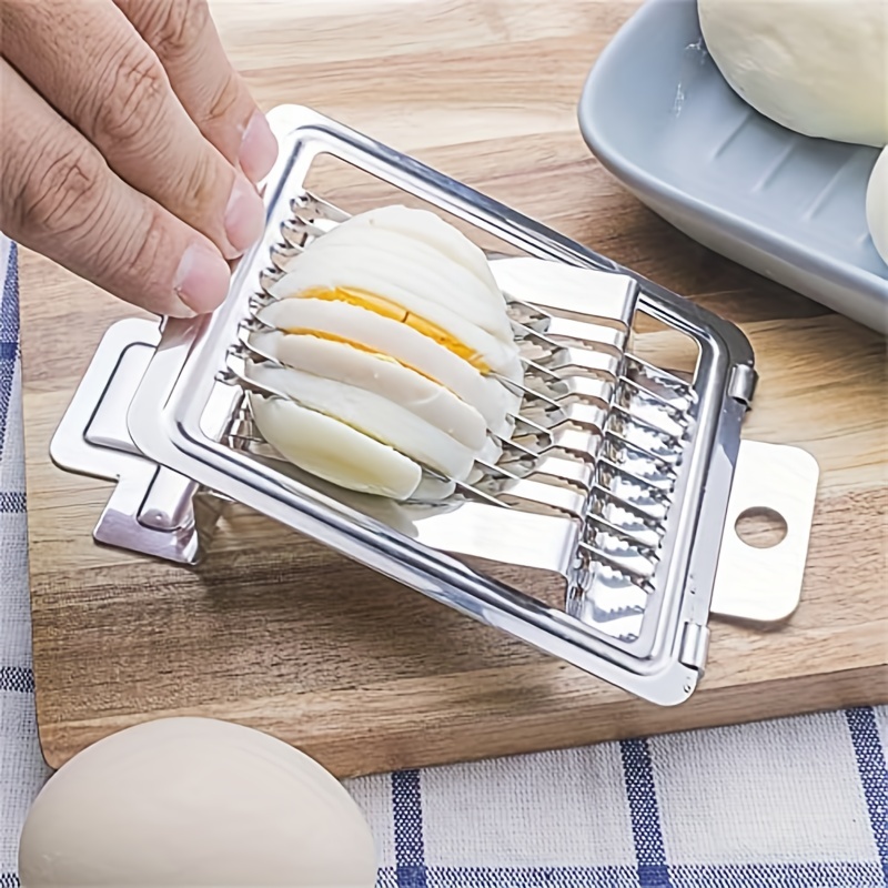 Multi Functional Egg Slicer Stainless Steel Egg Cutter for Eggs Fruit and Lunch Meat