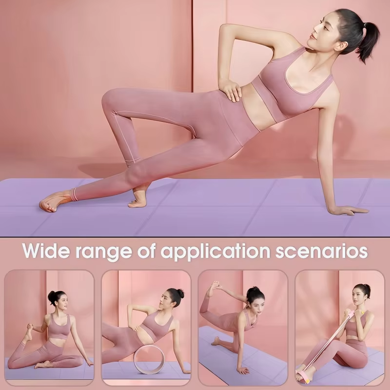 Purple Yoga Mat Anti Skid EVA Exercise Mat for Pilates Fitness and Home Workouts