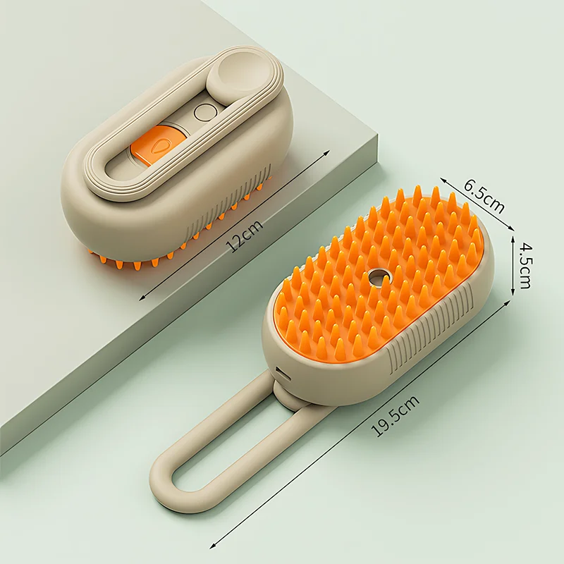Steam Cat Grooming Brush for Hair Removal Massage and Cleaning