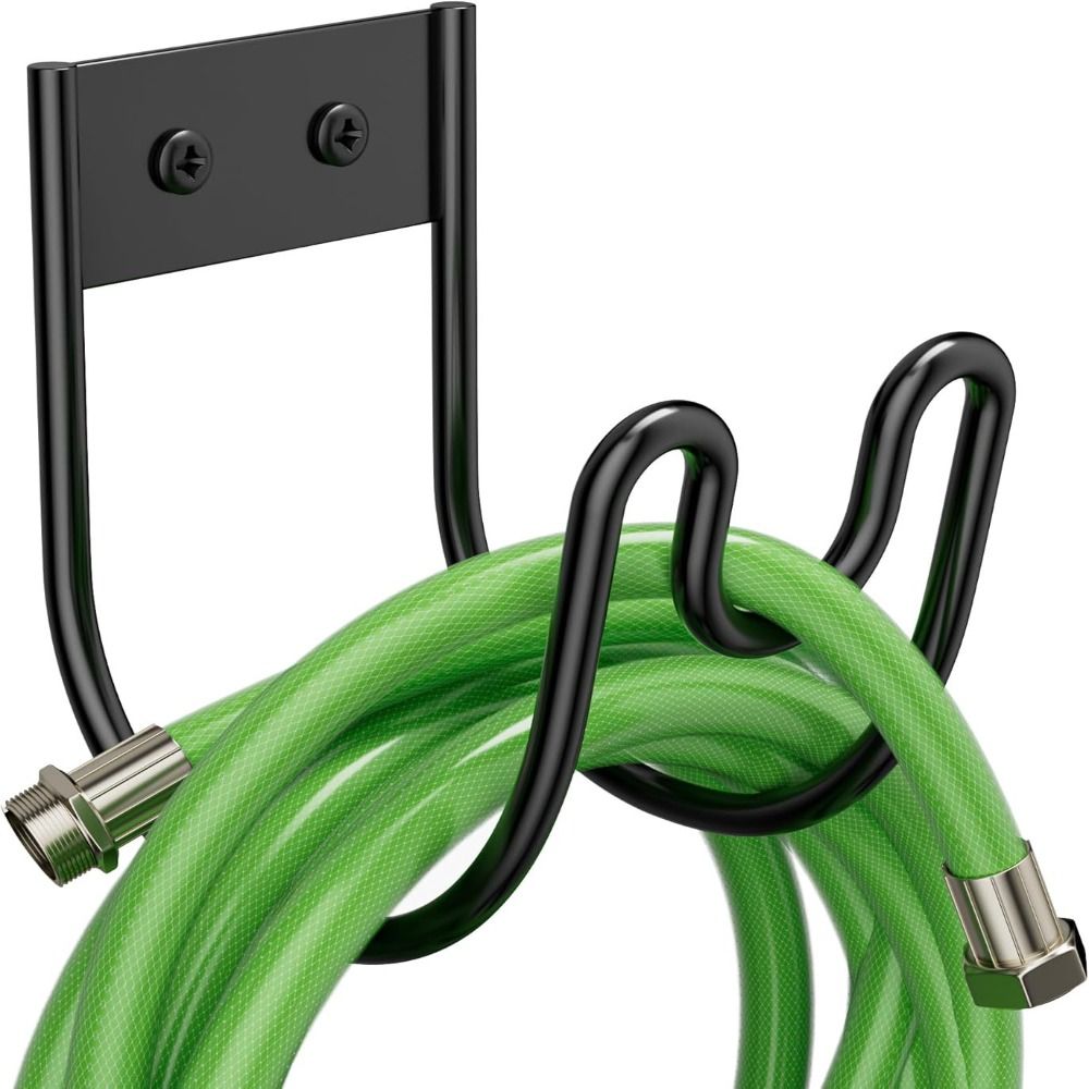 Heavy Duty Garden Hose Holder Wall Mounted Metal Hose Rack