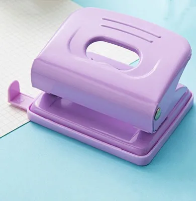 Macaron Color Double Hole Paper Punch for Thick Loose Leaf Notebook Crafting