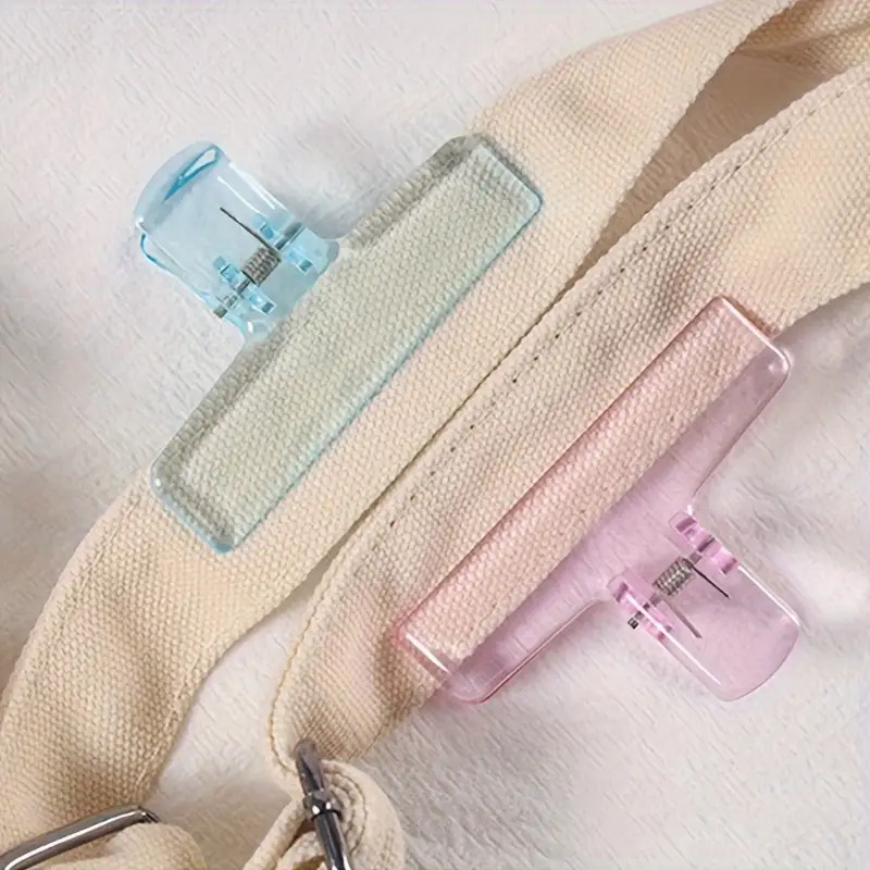 Japanese Minimalist Acrylic Paper Clips Set Large Transparent Macaron Color Office Clips