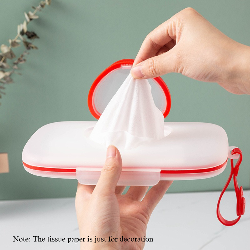 Portable Wet Wipes Dispenser with Heart Lid Travel Wipes Case