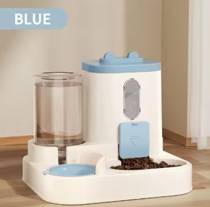 Automatic Cat Feeder and Water Dispenser Gravity Pet Feeding Station