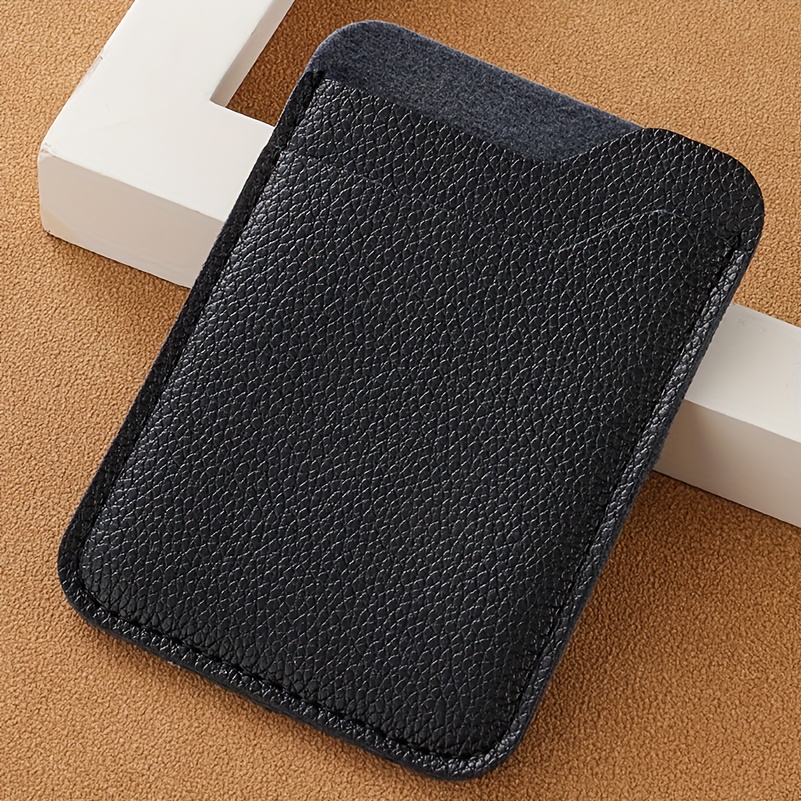 Slim Faux Leather Card Holder Wallet with ID & Cash Pocket for Men and Women