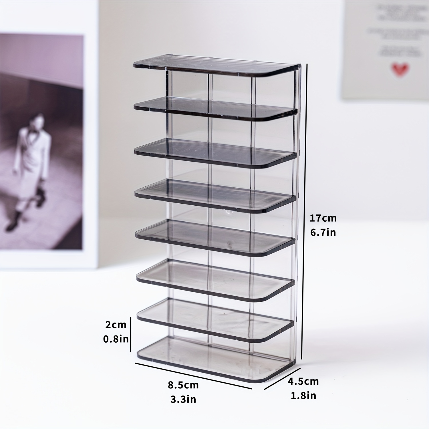 Toy Car Storage Rack Acrylic Display Stand for Kids Mini Model Collection Organizer
