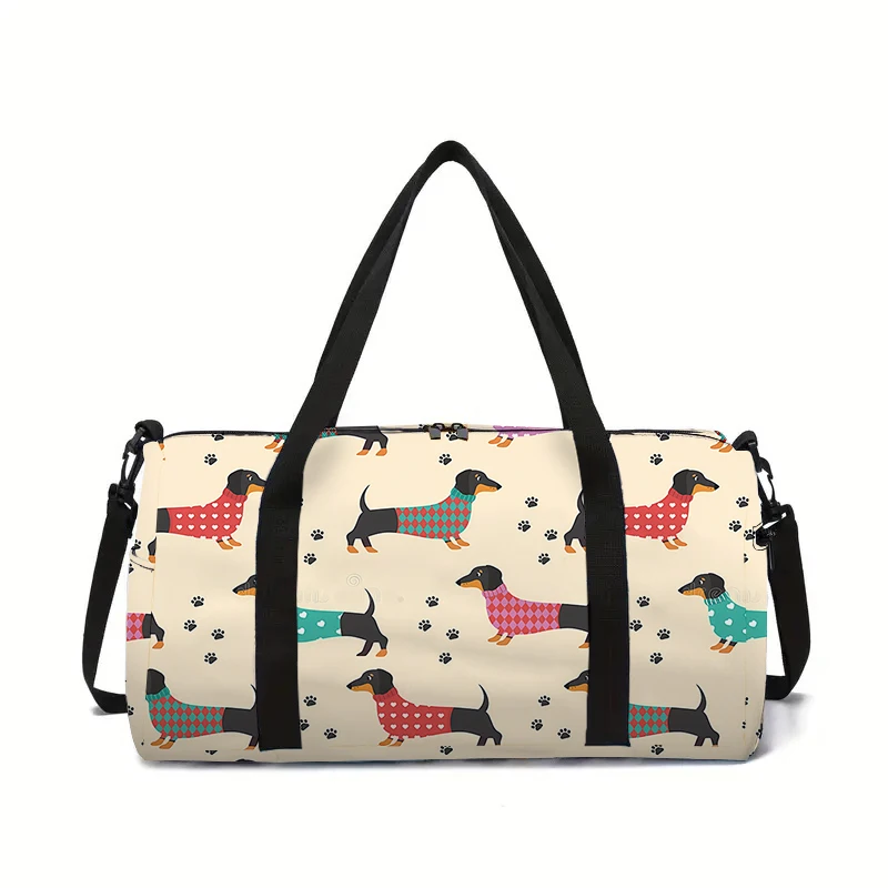 Cartoon Dog Kids Travel Duffel Bag Large Capacity Luggage Handbag Gift