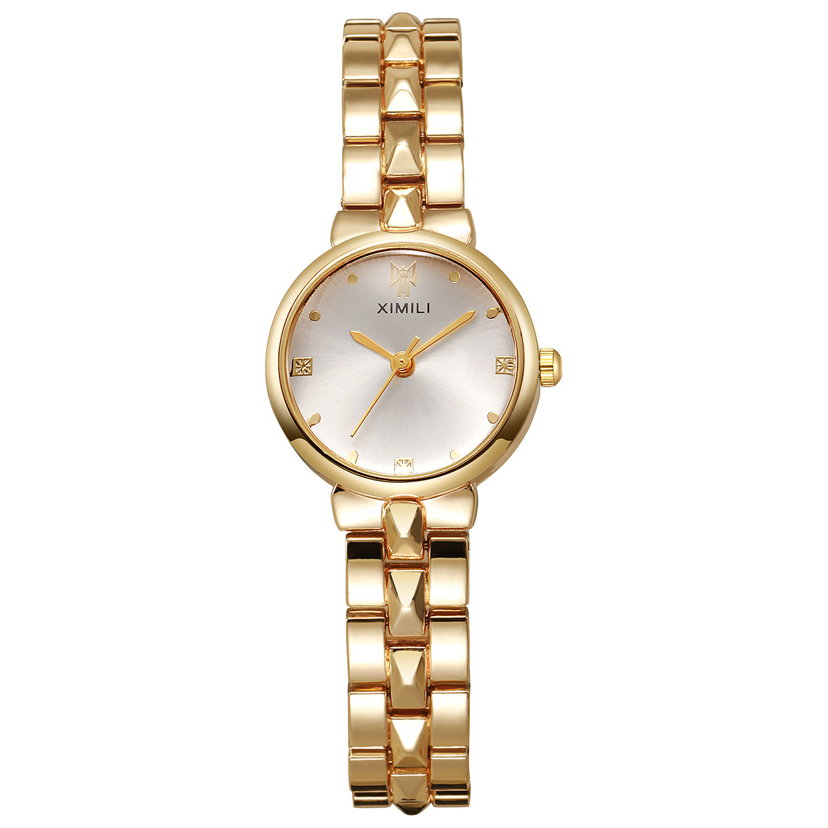 Luxury Women Diamond Bezel Stainless Steel Quartz Watch Elegant Fashion Dress Wristwatch