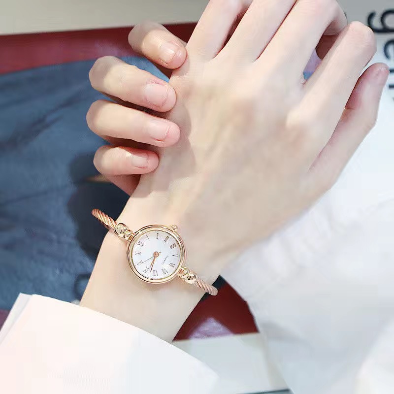 Bangle Bracelet Watch for Women Luxury Stainless Steel Quartz Wristwatch