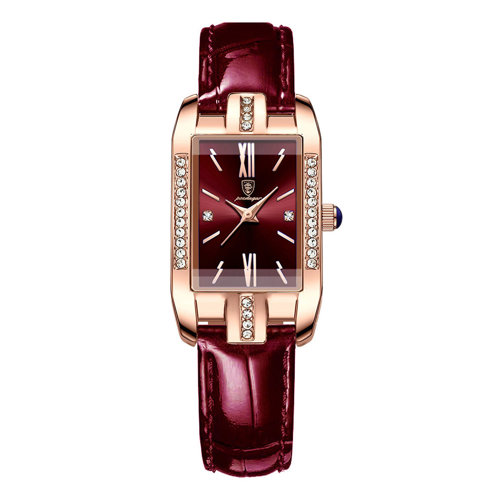 Luxury Diamond Women Quartz Watch Elegant Waterproof Leather Band Fashion Gift