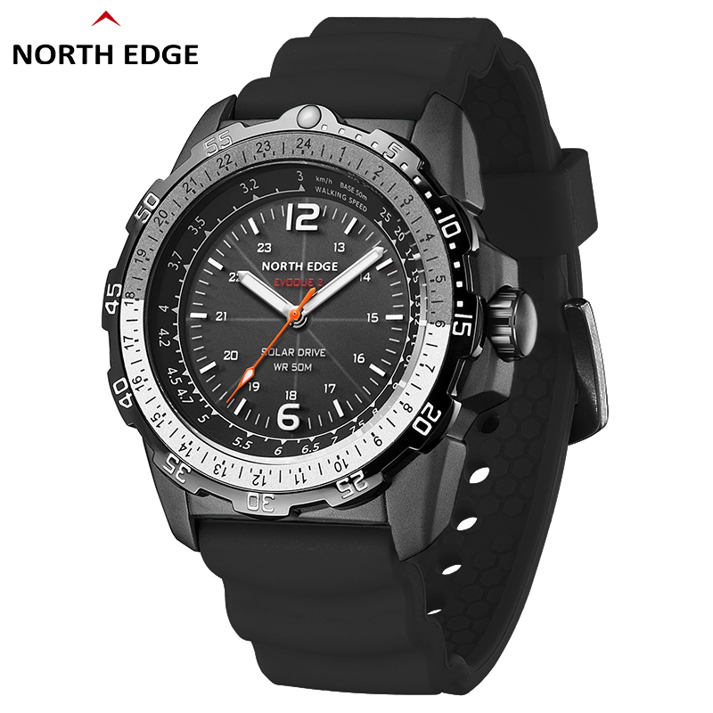 Solar Powered Military Watch Waterproof Luminous Sports Watch