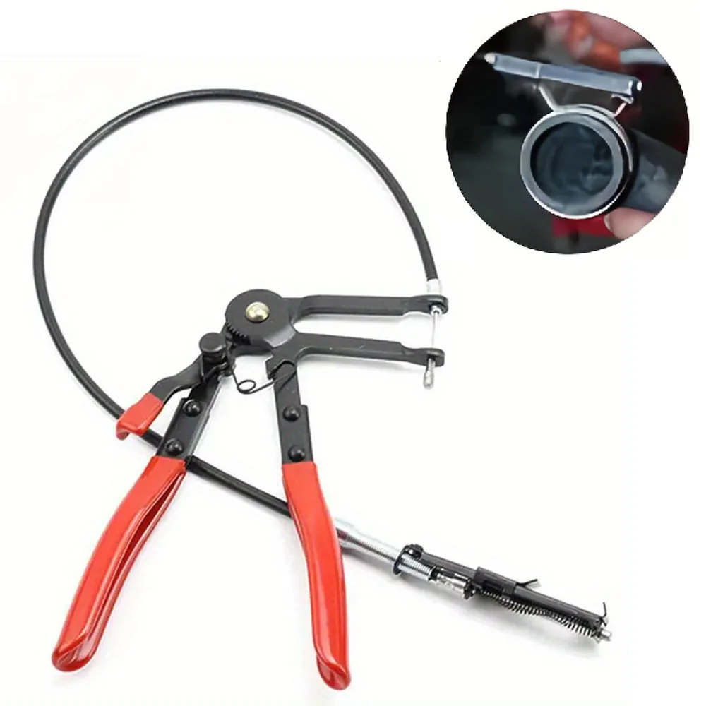 Flexible Long Reach Hose Clamp Pliers Cable Type Auto Repair Tool