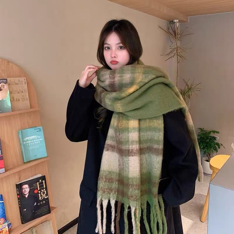 Luxury Womens Winter Scarf Cashmere Pashmina Shawl with Tassels