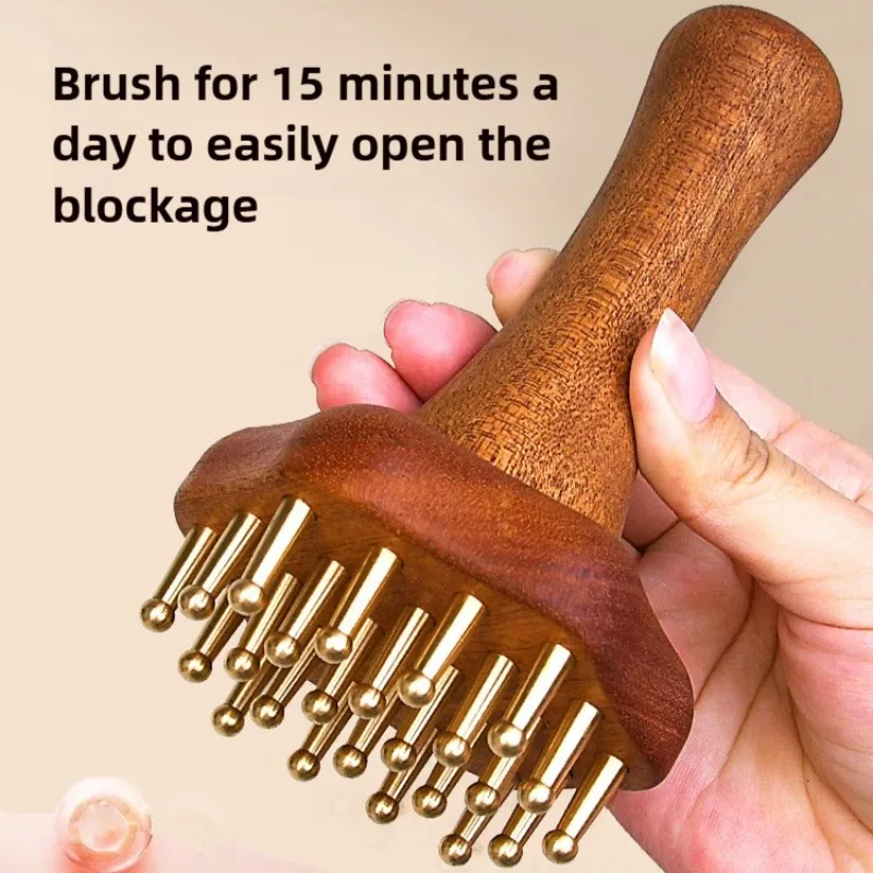 Brass Gua Sha Massage Tool for Deep Tissue Muscle Relaxation and Full Body Massage