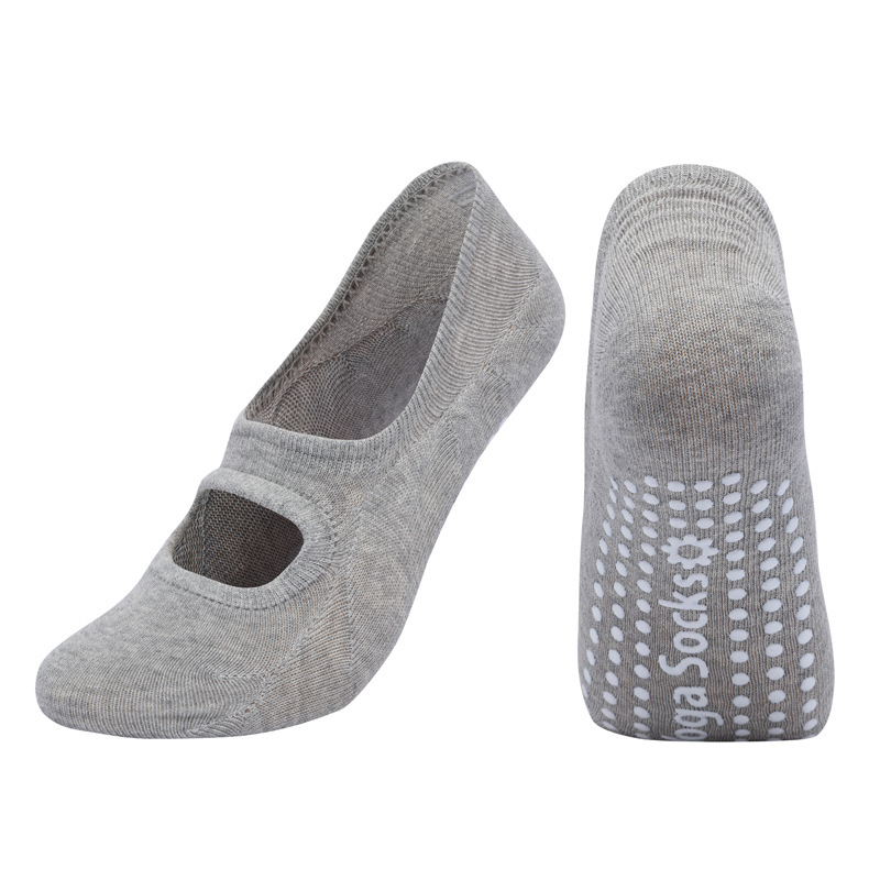 Backless Pilates Yoga Socks Non Slip Cotton Dance Fitness Socks