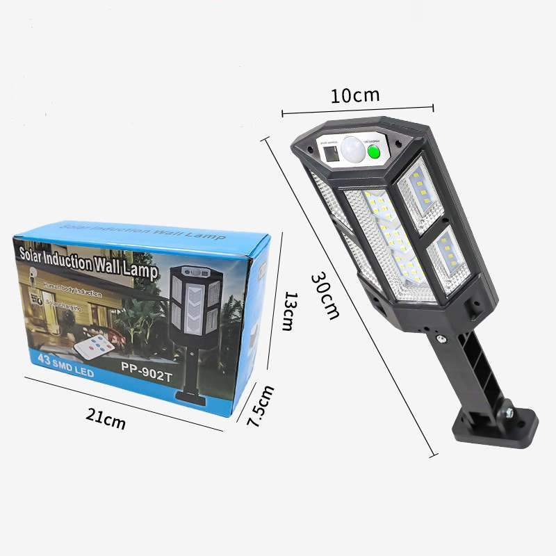 Solar Outdoor Wall Light with Motion Sensor IP65 Waterproof Dimmable LED Design