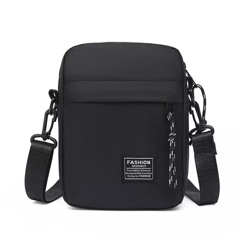 Mens Nylon Shoulder Bag Crossbody Bag Casual Zipper Bag for Daily Use