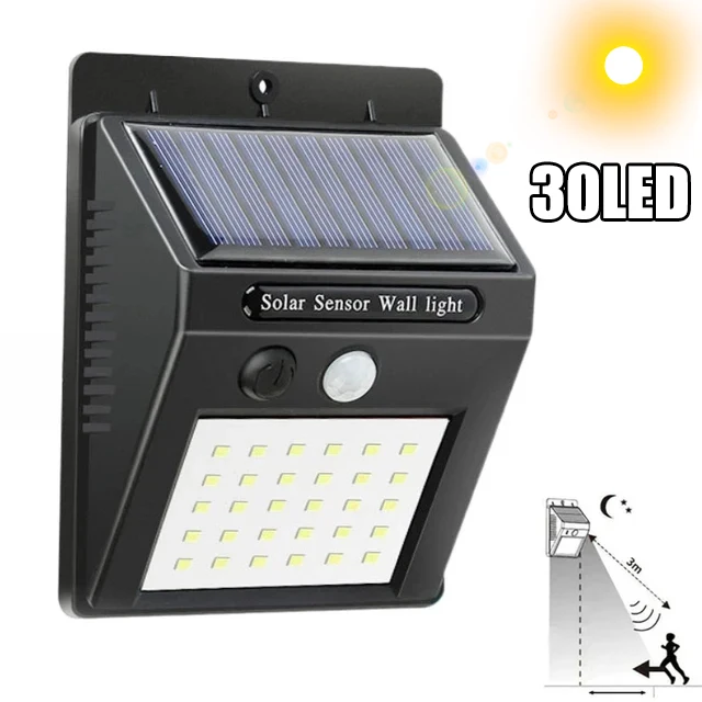 Solar Motion Sensor Wall Light Outdoor LED Lamp