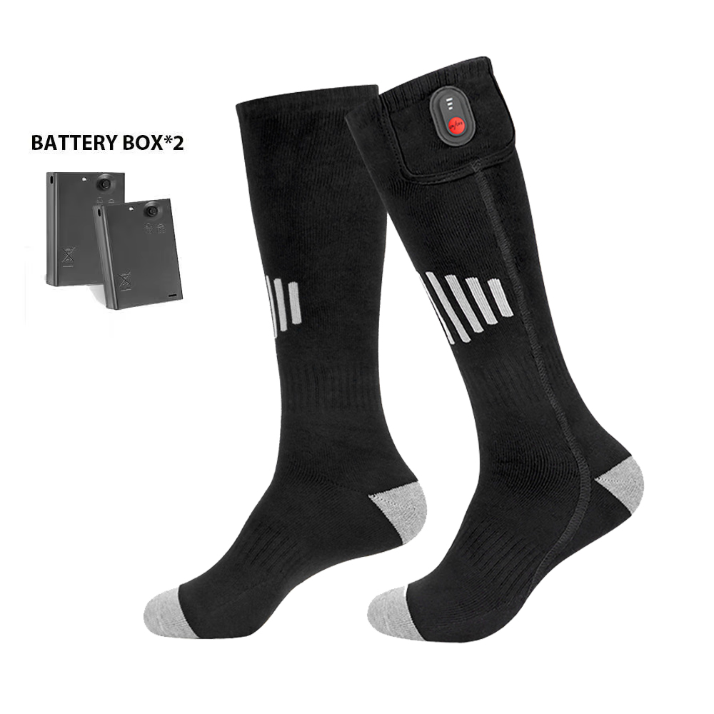 Unisex Electric Heated Socks with three Temperature Gears and Battery Box