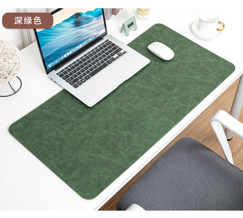Large Waterproof PU Leather Desk Pad with Non Slip Base for Keyboard and Mouse