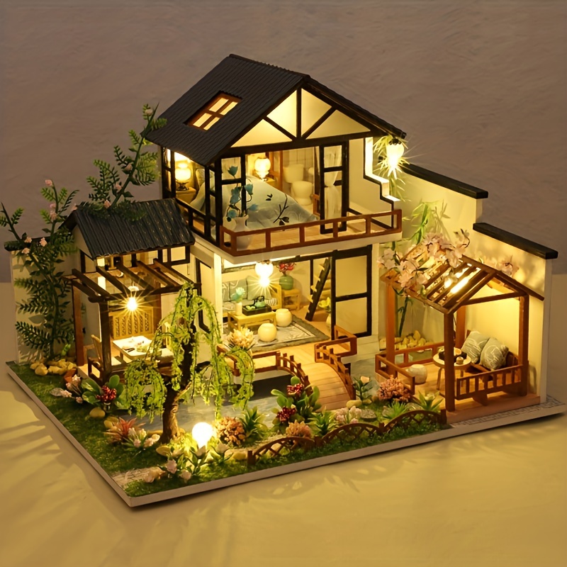 DIY Wooden Dollhouse Model Kit 3D Puzzle for Teens and Adults