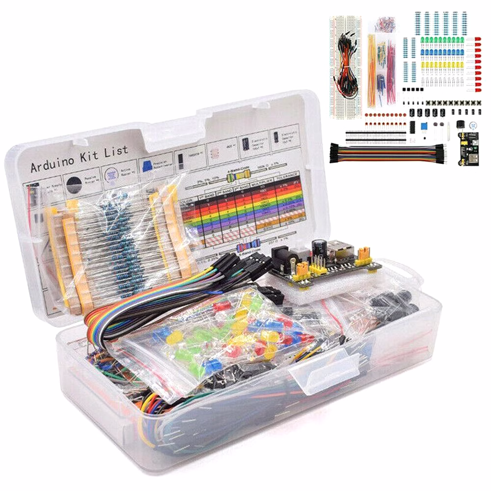 DIY Electronics Starter Kit for Arduino UNO with Tie Point Breadboard