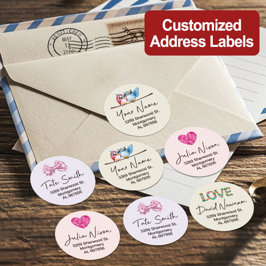 Personalized Floral Address Labels Custom Envelope Stickers | Inspire
