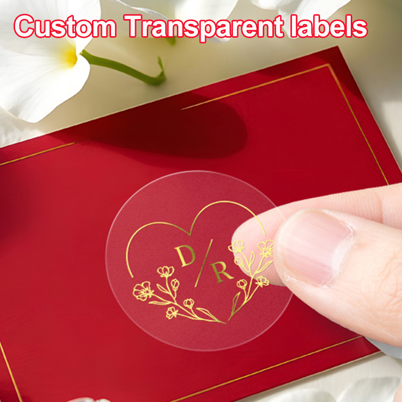 Gift Sticker Labels Gold Custom Gold Transparent Labels, Waterproof Stickers for Gift | Inspire ...
