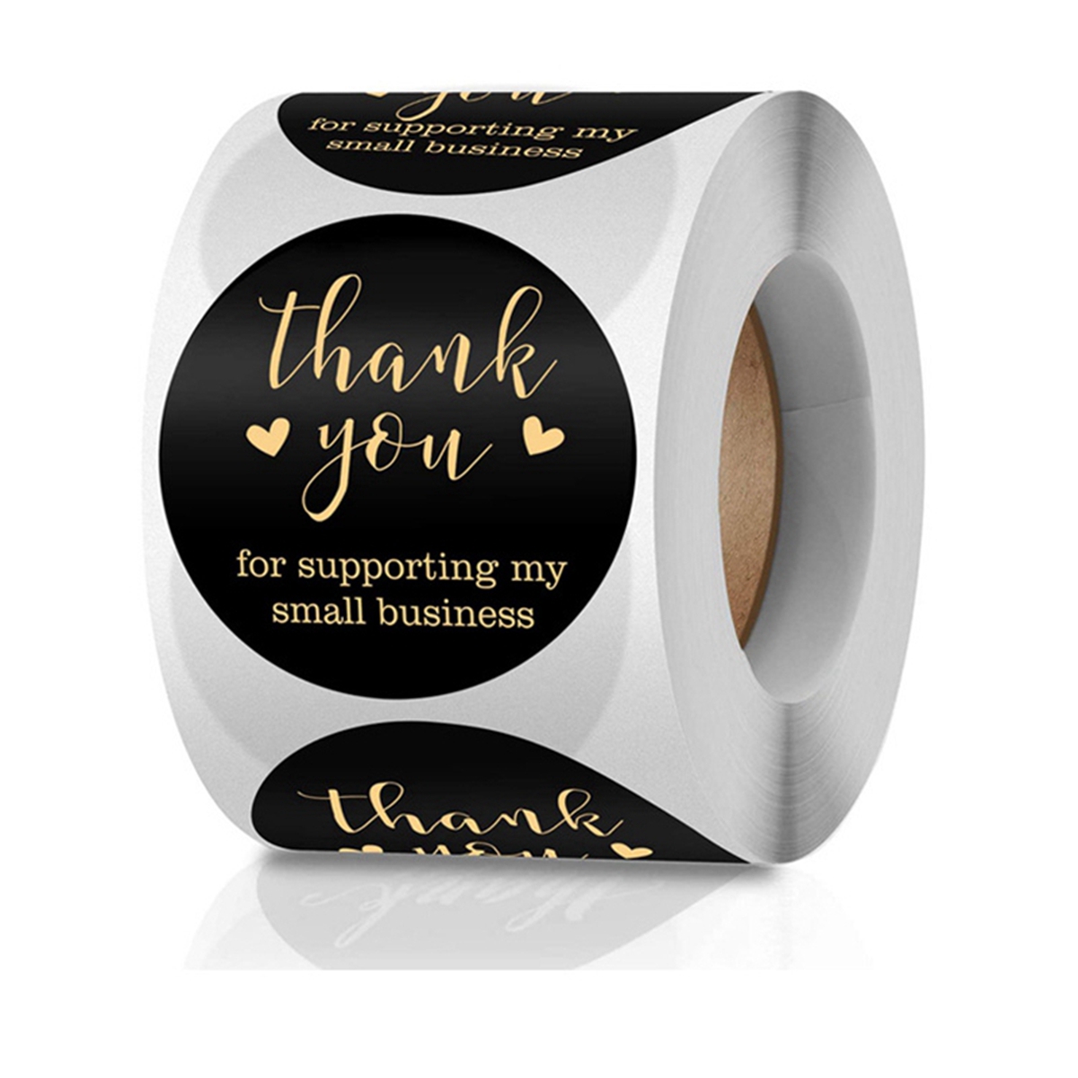 Black Thank You Small Business Stickers DIY Labels | Inspire Uplift