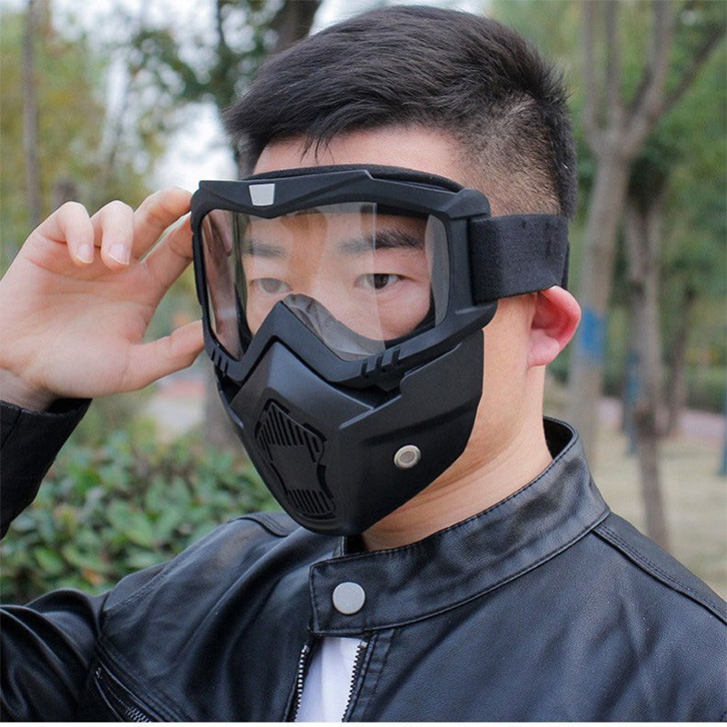 Motorcycle Goggles Windproof Motocross Riding Glasses for Helmet Cycling & Skiing