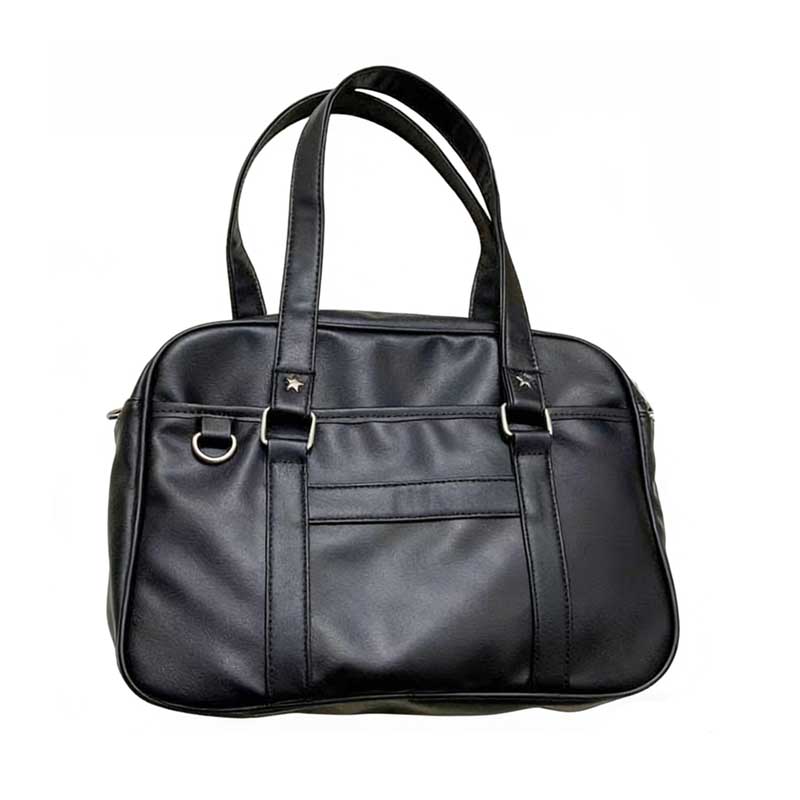 School Bag Large Capacity JK Uniform Bag PU Leather Tote for Students & Commuters