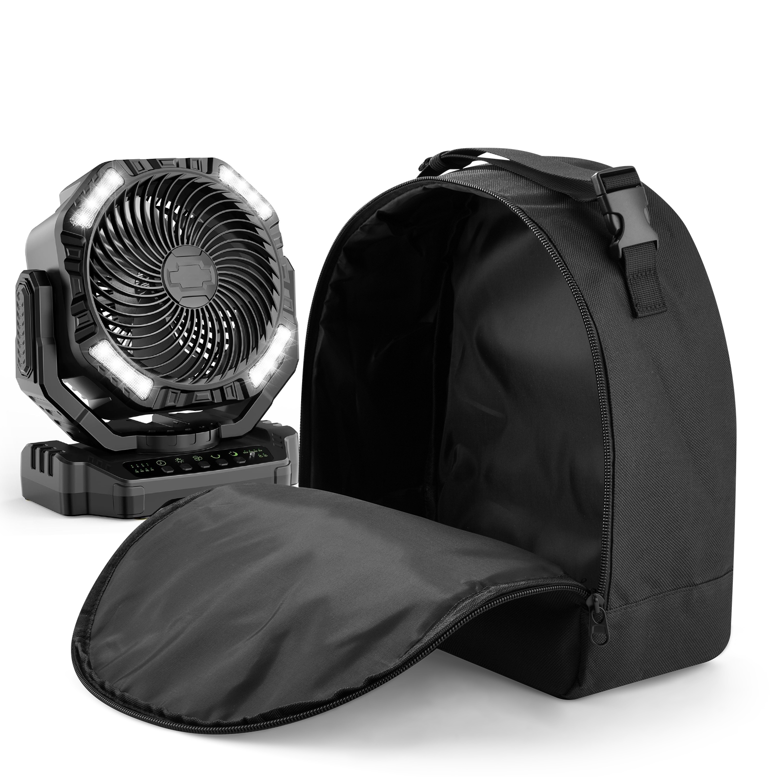 Portable Camping Fan Storage Bag Travel Carrying Case for Rechargeable Outdoor Fans