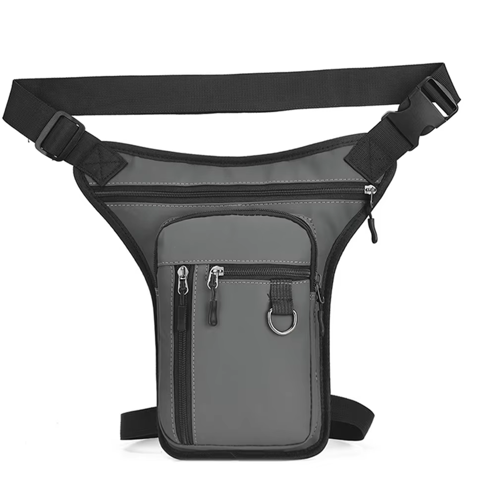 Motorcycle Leg Bag PU Leather Drop Leg Bag Tactical Waist Pack for Riding & Travel