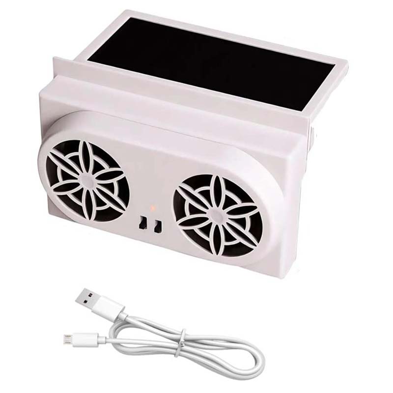 Solar Car Ventilation Fan Low Noise Car Solar Exhaust Fan for Cooler Parked Vehicles