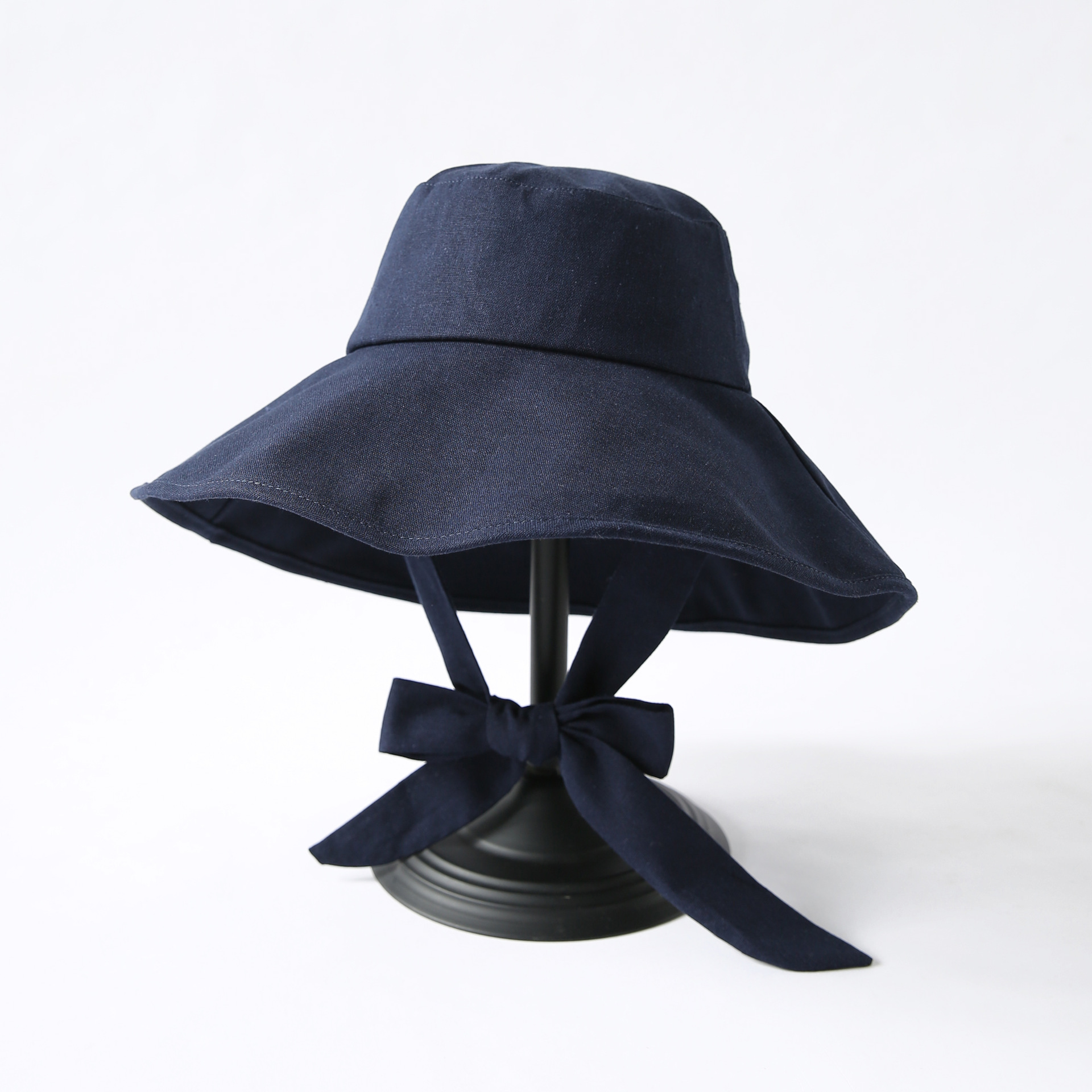 Luna Breeze Women's Sun Hat Wide Brim Bucket Hat in Cotton Linen for Beach & Travel