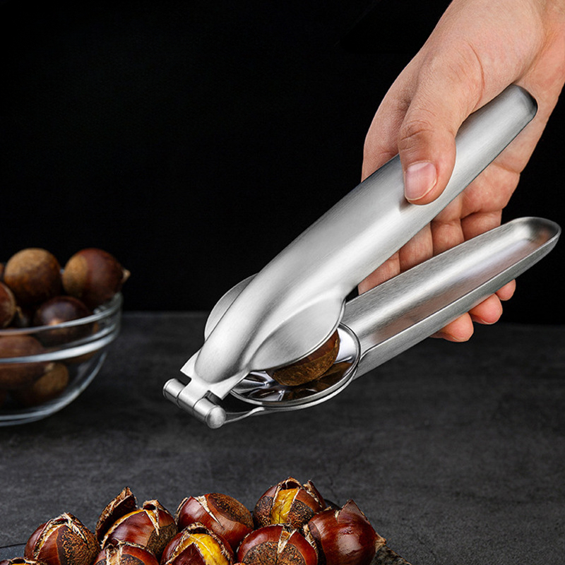 Premium Chestnut Opener & Walnut Cracker Stainless Steel Nut Cracker Tool