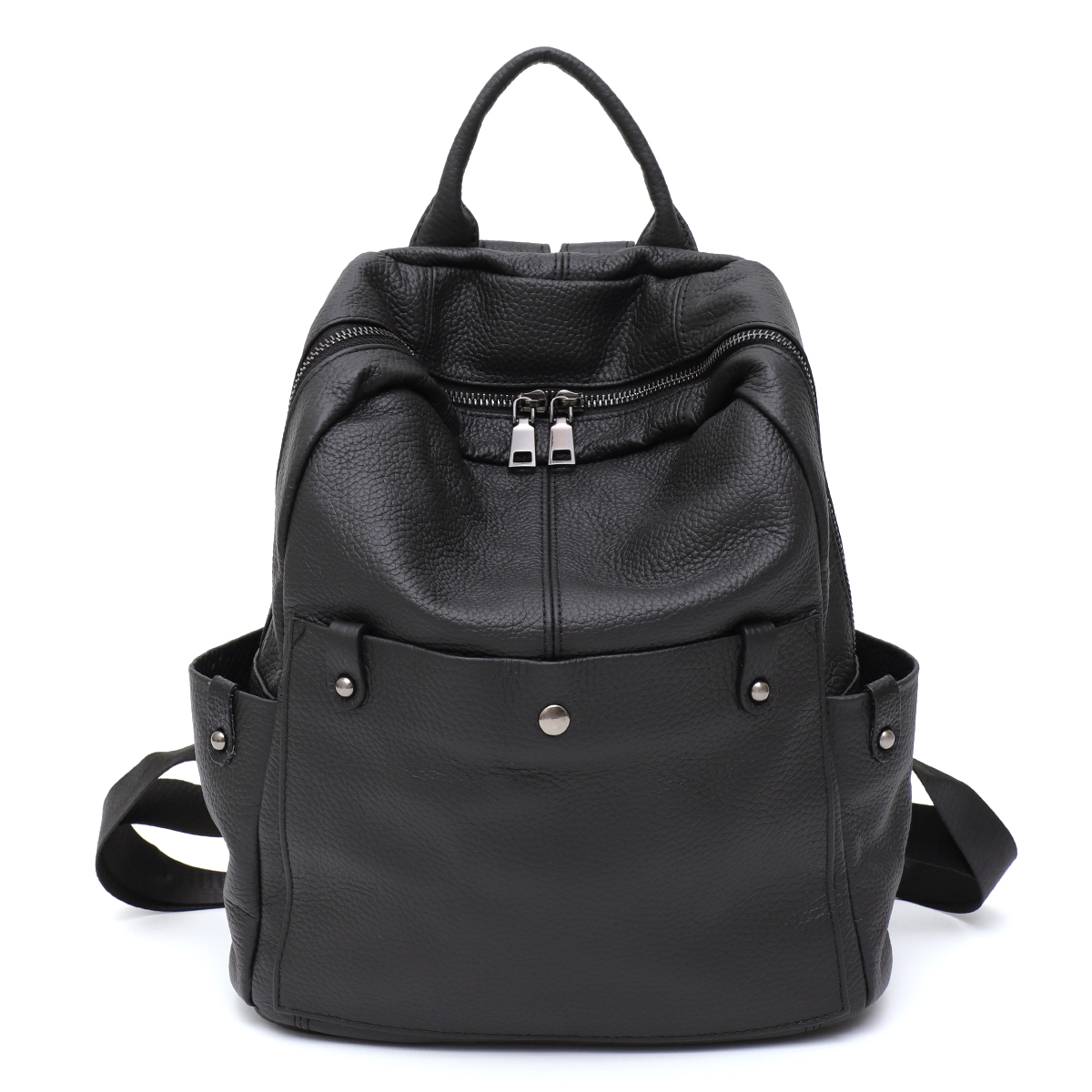 Soft Genuine Leather Backpack for Women & Men, Cowhide Travel Laptop Backpack with Multi Pockets