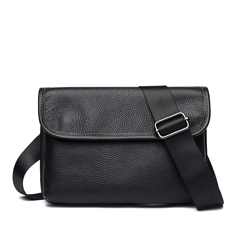 Genuine Leather Crossbody Bag for Men Premium Cowhide Shoulder Messenger Sling Bag