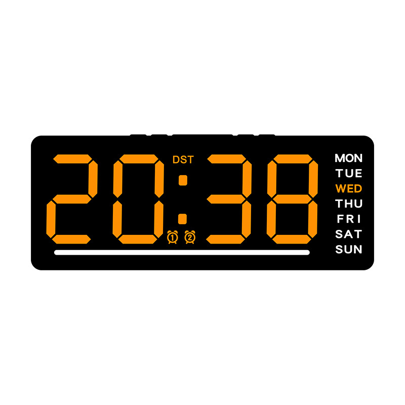 Digital Alarm Clock with Dual Alarm USB Powered LED Bedside Clock with Temperature Date Display and Snooze